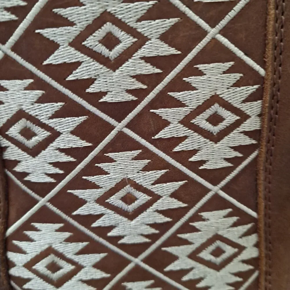 Twisted X Cowboy Ankle Boots with White Stitch Design Size 7.5 Model WWF0010‎